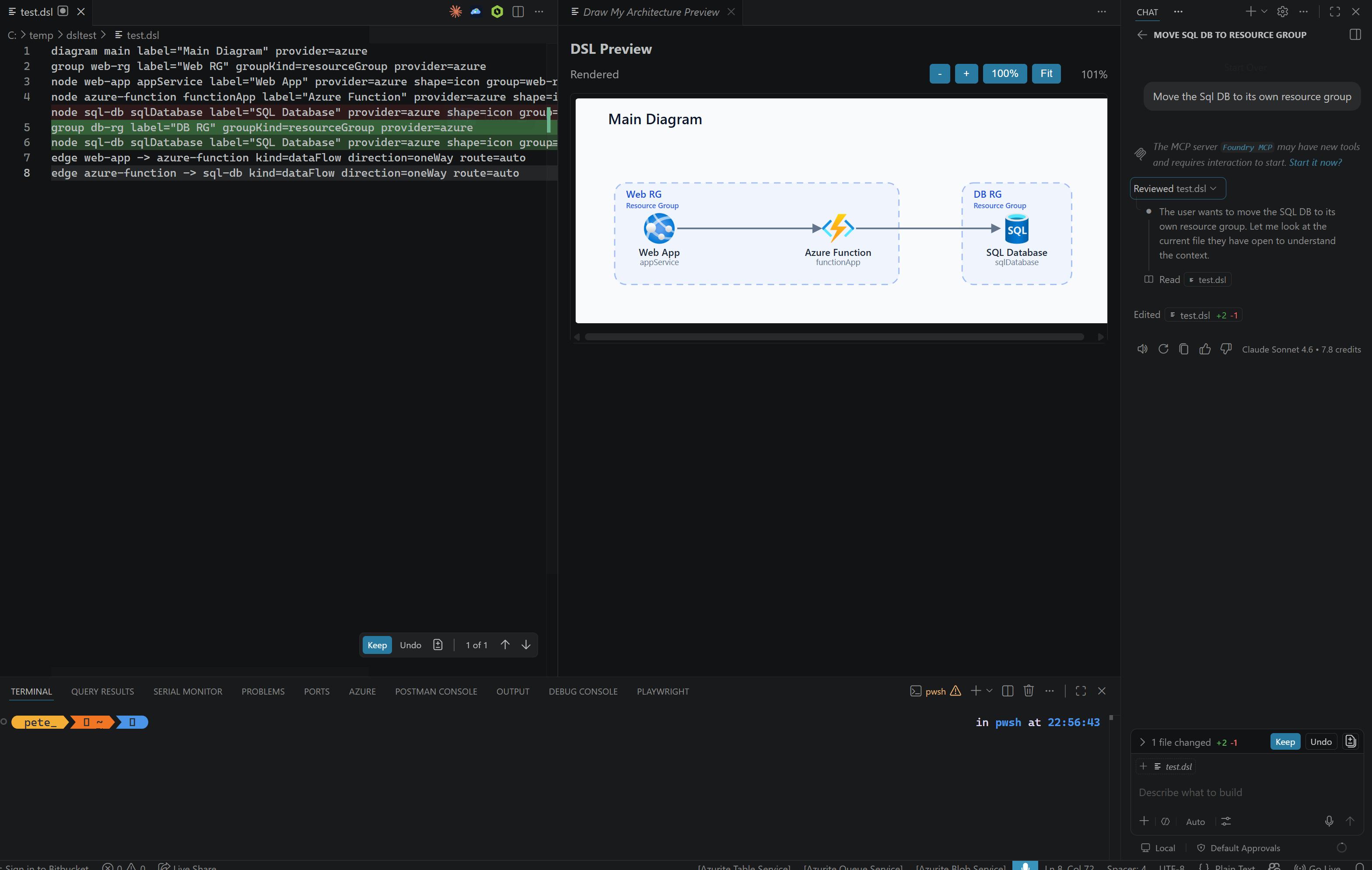 Hero preview and chat workflow
