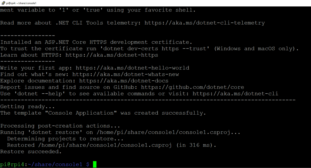 Create a Console Application